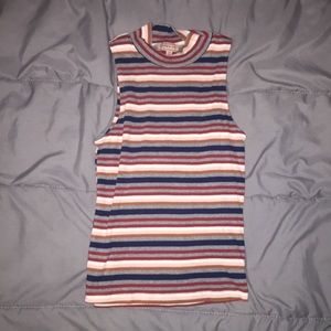Striped tank top/crop top